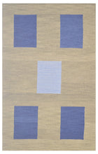 Load image into Gallery viewer, Handmade Wool Modern Green/ Blue 5' x 8' lt1458 Area Rug