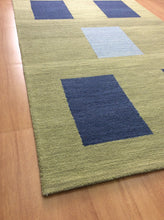 Load image into Gallery viewer, Handmade Wool Modern Green/ Blue 5' x 8' lt1458 Area Rug