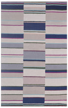 Load image into Gallery viewer, Handmade Wool Modern Ivory/ Navy Blue 5' x 8' lt1461 Area Rug