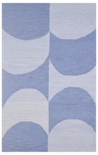 Load image into Gallery viewer, Handmade Wool Modern Silver/ Blue 5' x 8' lt1463 Area Rug