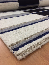 Load image into Gallery viewer, Handmade Wool Modern Ivory/ Black 5' x 8' lt1503 Area Rug