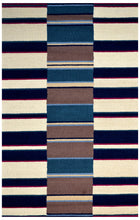 Load image into Gallery viewer, Handmade Wool Modern Navy Blue/ Ivory 5' x 8' lt1512 Area Rug