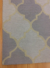 Load image into Gallery viewer, Handmade Wool Modern Ivory/ Purple 5' x 8' lt1517 Area Rug