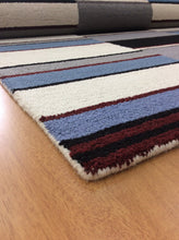 Load image into Gallery viewer, Handmade Wool Modern Blue/ Ivory 5' x 8' lt1536 Area Rug