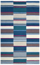 Load image into Gallery viewer, Handmade Wool Modern Ivory/ Blue 5' x 8' lt1543 Area Rug