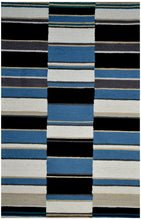 Load image into Gallery viewer, Handmade Wool Modern Ivory/ Blue 5' x 8' lt1549 Area Rug