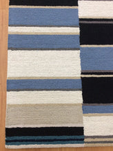 Load image into Gallery viewer, Handmade Wool Modern Ivory/ Blue 5' x 8' lt1549 Area Rug
