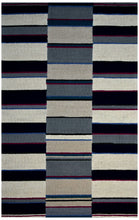 Load image into Gallery viewer, Handmade Wool Modern Ivory/ Navy Blue 5' x 8' lt1552 Area Rug