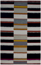 Load image into Gallery viewer, Handmade Wool Modern Ivory/ Black 5' x 8' lt1553 Area Rug