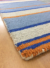 Load image into Gallery viewer, Handmade Wool Modern Blue/ Brown 5' x 8' lt1562 Area Rug