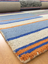 Load image into Gallery viewer, Handmade Wool Modern Blue/ Brown 5' x 8' lt1562 Area Rug