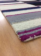 Load image into Gallery viewer, Handmade Wool Modern Ivory/ Black 5' x 8' lt1564 Area Rug