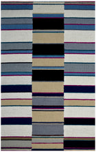 Load image into Gallery viewer, Handmade Wool Modern Ivory/ Navy Blue 5' x 8' lt1579 Area Rug