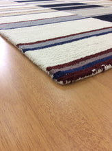 Load image into Gallery viewer, Handmade Wool Modern Ivroy/ Rust 5' x 8' lt1581 Area Rug