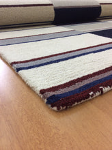 Load image into Gallery viewer, Handmade Wool Modern Ivroy/ Rust 5' x 8' lt1581 Area Rug