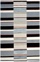 Load image into Gallery viewer, Handmade Wool Modern Ivroy/ Black 5' x 8' lt1582 Area Rug