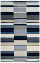 Load image into Gallery viewer, Handmade Wool Modern Ivroy/ Blue 5' x 8' lt1586 Area Rug