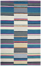 Load image into Gallery viewer, Handmade Wool Modern Ivroy/ Blue 5' x 8' lt1589 Area Rug