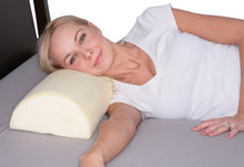 Load image into Gallery viewer, Deluxe Comfort Half Moon / Cylinder Gel Fiber Memory Foam Pillow - Therapeutic Neck, Back and Knee Pain Relief - Cooling Gel - Long Lasting Memory Foam - Bed Pillow, White