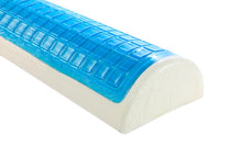 Load image into Gallery viewer, Deluxe Comfort Half Moon / Cylinder Gel Fiber Memory Foam Pillow - Therapeutic Neck, Back and Knee Pain Relief - Cooling Gel - Long Lasting Memory Foam - Bed Pillow, White