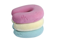 Load image into Gallery viewer, Deluxe Comfort Cool Gel Memroy Foam Horseshoe Travel Neck Pillow - Soft Velour Easy Care Machine Wasable Pillow Cover - Cooling Gel Fiber  - Therapeutic Memory Foam - Travel Pillow, Pink