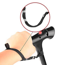 Load image into Gallery viewer, Deluxe Comfort Multi Function Cane and Walking Stick with Led Flashlight - Lightweight Collapsible Aluminum - Flashing Red Alert Lights &amp; Emergency Siren - Safety Aid - Cane, Black