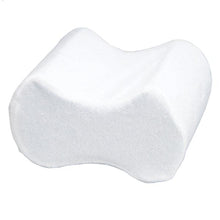 Load image into Gallery viewer, Deluxe Comfort Knee Separator Cushion with Removable cover - Contoured Memory Foam Cushion - Latex-Free - Perfect For Side Sleepers - Leg Wedge Pillow, White