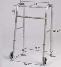 Load image into Gallery viewer, Standard Folding Walker With Wheels