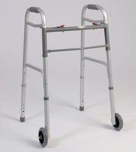 Load image into Gallery viewer, Junior Dual Button Folding Walker With Wheels
