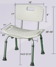 Load image into Gallery viewer, Bath Bench With Back