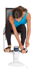 Load image into Gallery viewer, Electronic Smart Mini Exercise Bike, 17" x 16" x 13" - Compact Eliptical Desk Cycle Trainer - Fits Under Most Office Desks - Light Weight Portable Upright Fitness Machine - Leg Exerciser, White