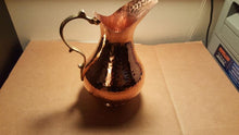 Load image into Gallery viewer, Heavy Gauge 100% Pure Copper, No-Nickel Lining, Hammered Finish - Solid Copper Water Pitcher, Keep Drinks Frosty Cold, 70-ounce capacity, Copper Water Jug, Perfect for Moscow Mules, Recipe Booklet