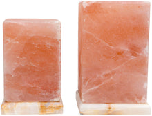 Load image into Gallery viewer, Himalayan Rock Salt Cube Lamp, 7 Inches Tall - Soft Calm Therapeutic Light - Uniquely Handcrafted Crystal Cube Design On Onyx Marble Base - Tibetan Evaporated Rock Lamps - Table Lamp, Dark Orange Hue