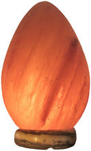 Load image into Gallery viewer, Himalayan Rock Salt Cone Lamp, 9 Inches Tall - Soft Calm Therapeutic Light - Uniquely Handcrafted Crystal Cone Design On Onyx Marble Base - Tibetan Evaporated Rock Lamps - Table Lamp, Dark Orange Hue