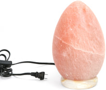 Load image into Gallery viewer, Himalayan Rock Salt Cone Lamp, 9 Inches Tall - Soft Calm Therapeutic Light - Uniquely Handcrafted Crystal Cone Design On Onyx Marble Base - Tibetan Evaporated Rock Lamps - Table Lamp, Dark Orange Hue