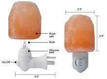 Load image into Gallery viewer, Feel Good Light Himalayan Salt Wall Plugin Mini-Lamp Hand Carved Natural Crystal Himalayan Salt Lamp Night Light With Ul-Approved Plug; Purifying Salt Lamp Used For Decoration And Lighting