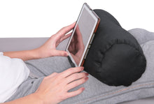 Load image into Gallery viewer, Deluxe Comfort Bed Pillow Tablet Holder, 18" L x 5" W - Fits 7- 13 Inch Tablets - iPad Air/iPad Pro - Surface Pro - Tablet Holder, Black