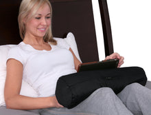 Load image into Gallery viewer, Deluxe Comfort Bed Pillow Tablet Holder, 18" L x 5" W - Fits 7- 13 Inch Tablets - iPad Air/iPad Pro - Surface Pro - Tablet Holder, Black