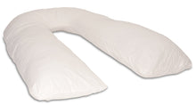 Load image into Gallery viewer, Deluxe Comfort Perfect U Full Body Pillow - Inspired U Shaped Design - Total Body Length - Prenatal Pregnancy Pillow - Body Pillow, White