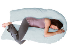 Load image into Gallery viewer, Deluxe Comfort Perfect U Full Body Pillow - Inspired U Shaped Design - Total Body Length - Prenatal Pregnancy Pillow - Body Pillow, White