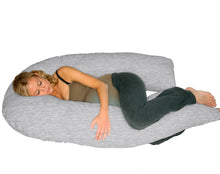 Load image into Gallery viewer, Deluxe Comfort Perfect U Full Body Pillow - Inspired U Shaped Design - Total Body Length - Prenatal Pregnancy Pillow - Body Pillow, White