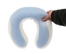 Load image into Gallery viewer, Deluxe Comfort Cool Gel Memory Foam UFO Travel Pillow - Cooling Gel Fiber  - Therapeutic Memory Foam - Travel Neck Tension And Stress Relief - Travel Pillow