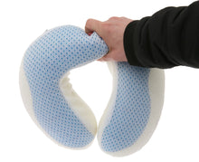 Load image into Gallery viewer, Deluxe Comfort Cool Gel Memory Foam UFO Travel Pillow - Cooling Gel Fiber  - Therapeutic Memory Foam - Travel Neck Tension And Stress Relief - Travel Pillow