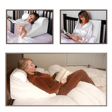 Load image into Gallery viewer, Deluxe Comfort Hypoallergenic Memory Foam Bed Wedge Pillow Set, 24" x 22" x 14" - Therapeutic Neck And Back Pillow - Promotes Healthy Sleep - Two Piece Incline Wedge System - Bed Pillow, White