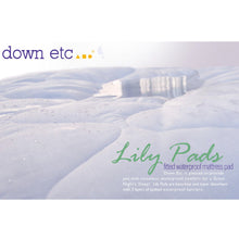 Load image into Gallery viewer, Down Etc. Lilypad Waterproof Mattress Pad with Fitted Skirt - Twin 39x76x16