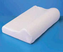 Load image into Gallery viewer, Memory Foam Double Lobe Dream Sleeper Pillow wTerry Fabric Zippered Cover - L 20" x H 2.75" x W 15"