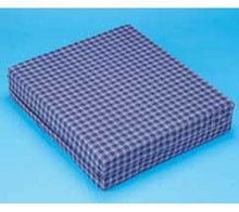 Load image into Gallery viewer, Wheelchair Cushion wPlaid Polycotton Zippered Cover - L 16" x H 3" x W 18"