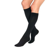 Load image into Gallery viewer, Jobst Women's 8 - 15 Mmhg Knee High Pattern Trouser Socks - Black - Medium